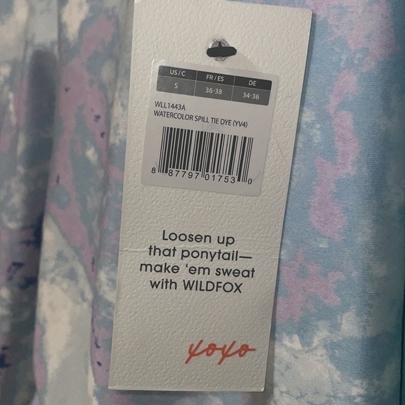 𝅺wildfox 💋🦊 NWT Sweat Watercolor Spill Blue Purple Marble Leggings - Picture 3 of 9